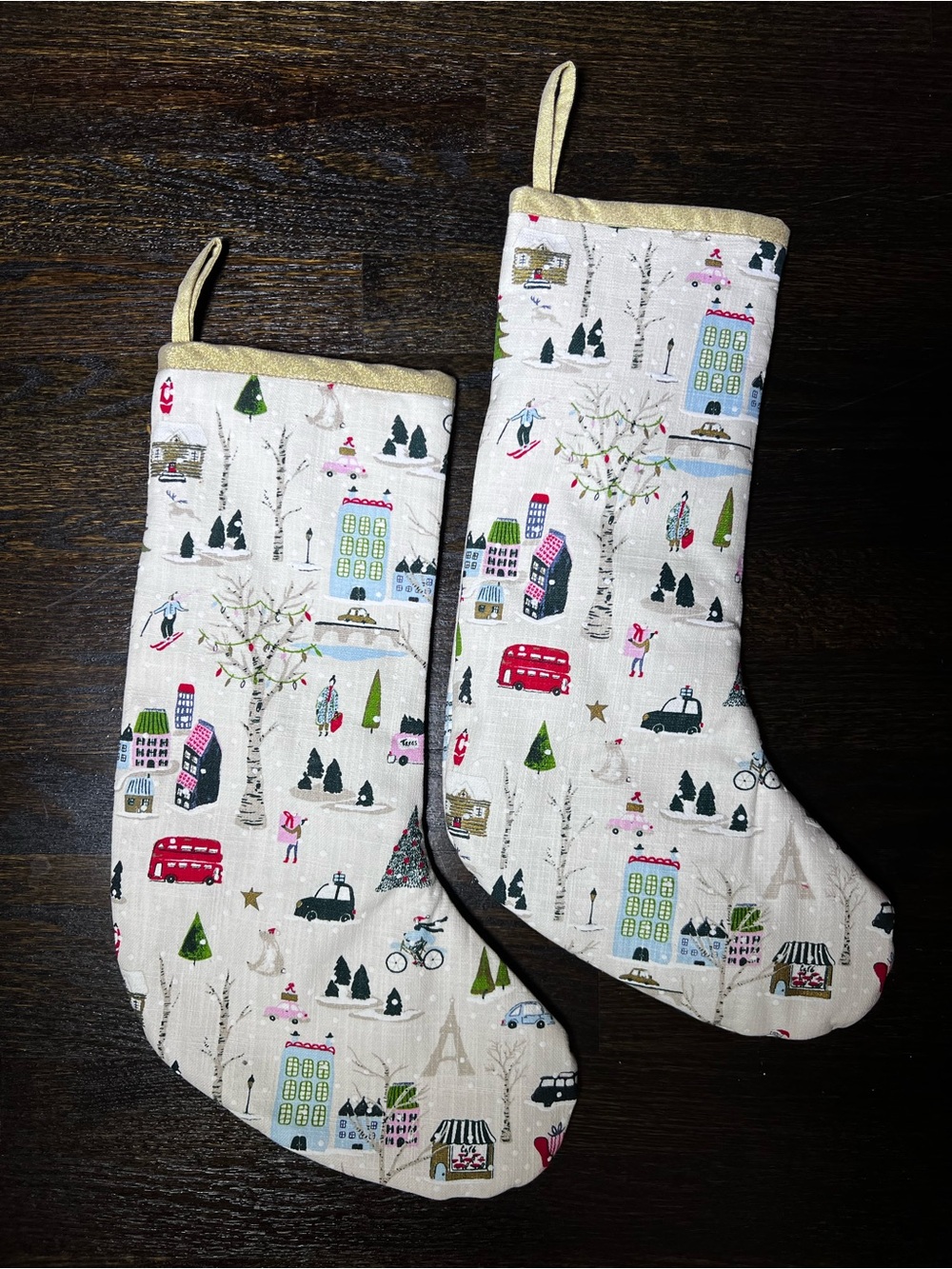 Opalhouse Target Festive Winter Village Print Christmas Stockings